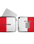 Laptop sleeve with the Feyenoord Rotterdam 2026-27 Home football shirt design by RIPA Football