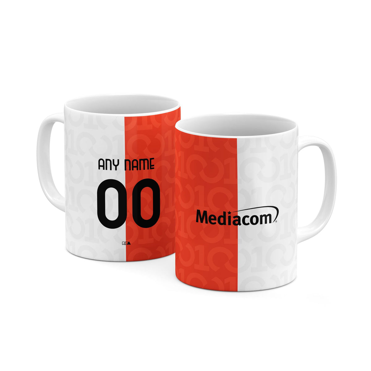 Mug with the Fiorentina 2026-27 Centenary football shirt design by RIPA Football