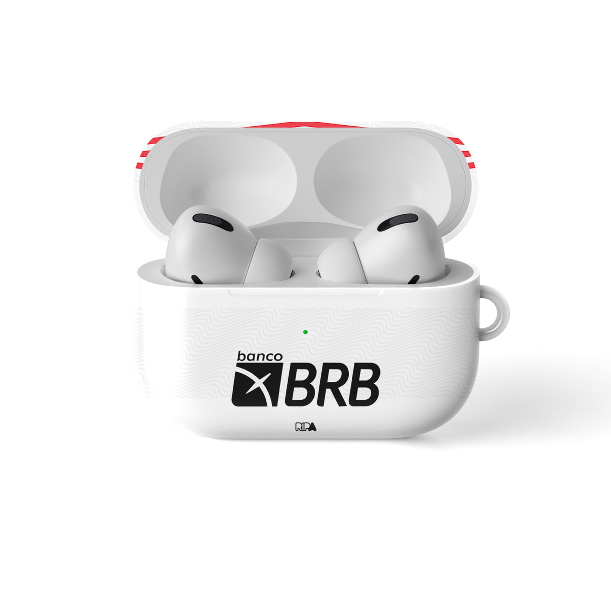AirPods case with the Flamengo 2022-23 Away football shirt design by RIPA Football