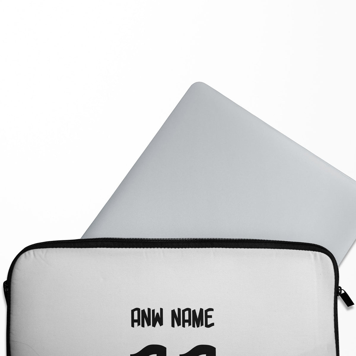 Laptop sleeve with the Flamengo 2022-23 Away football shirt design by RIPA Football