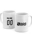 Mug with the Flamengo 2022-23 Away football shirt design by RIPA Football