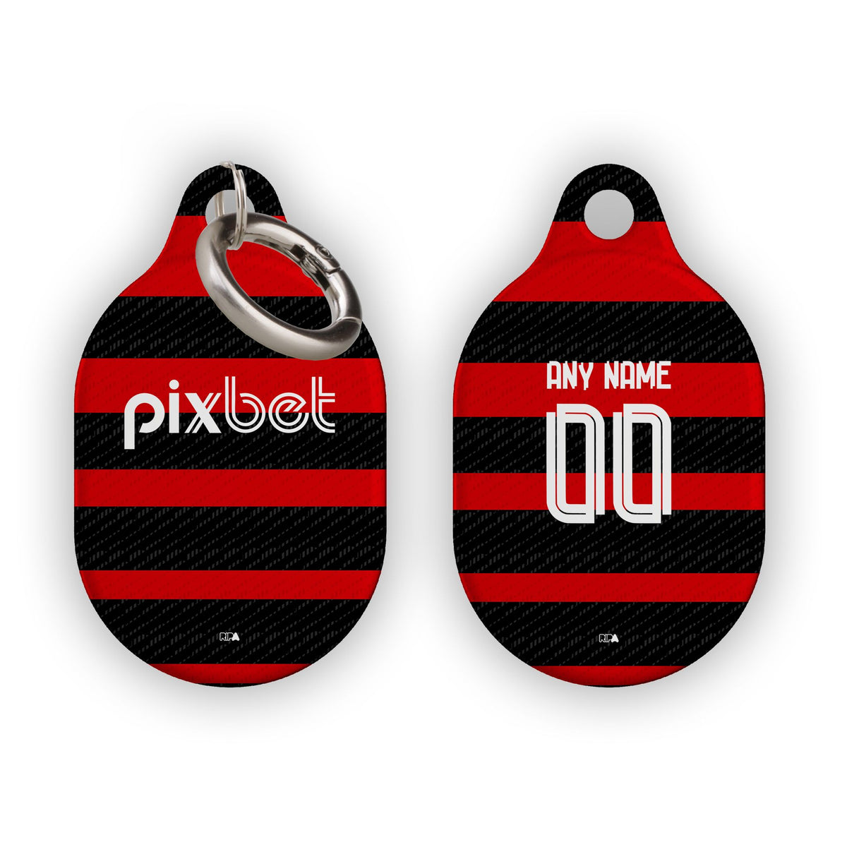 AirTag holder with the Flamengo 2024 Home football shirt design by RIPA Football