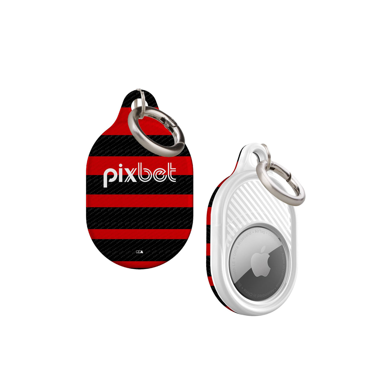 AirTag holder with the Flamengo 2024 Home football shirt design by RIPA Football