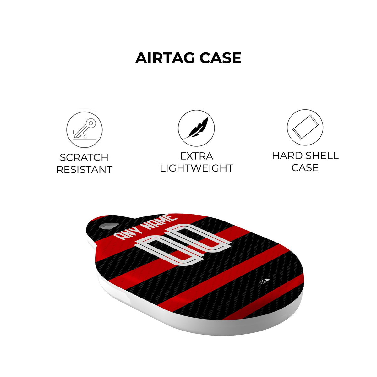 AirTag holder with the Flamengo 2024 Home football shirt design by RIPA Football