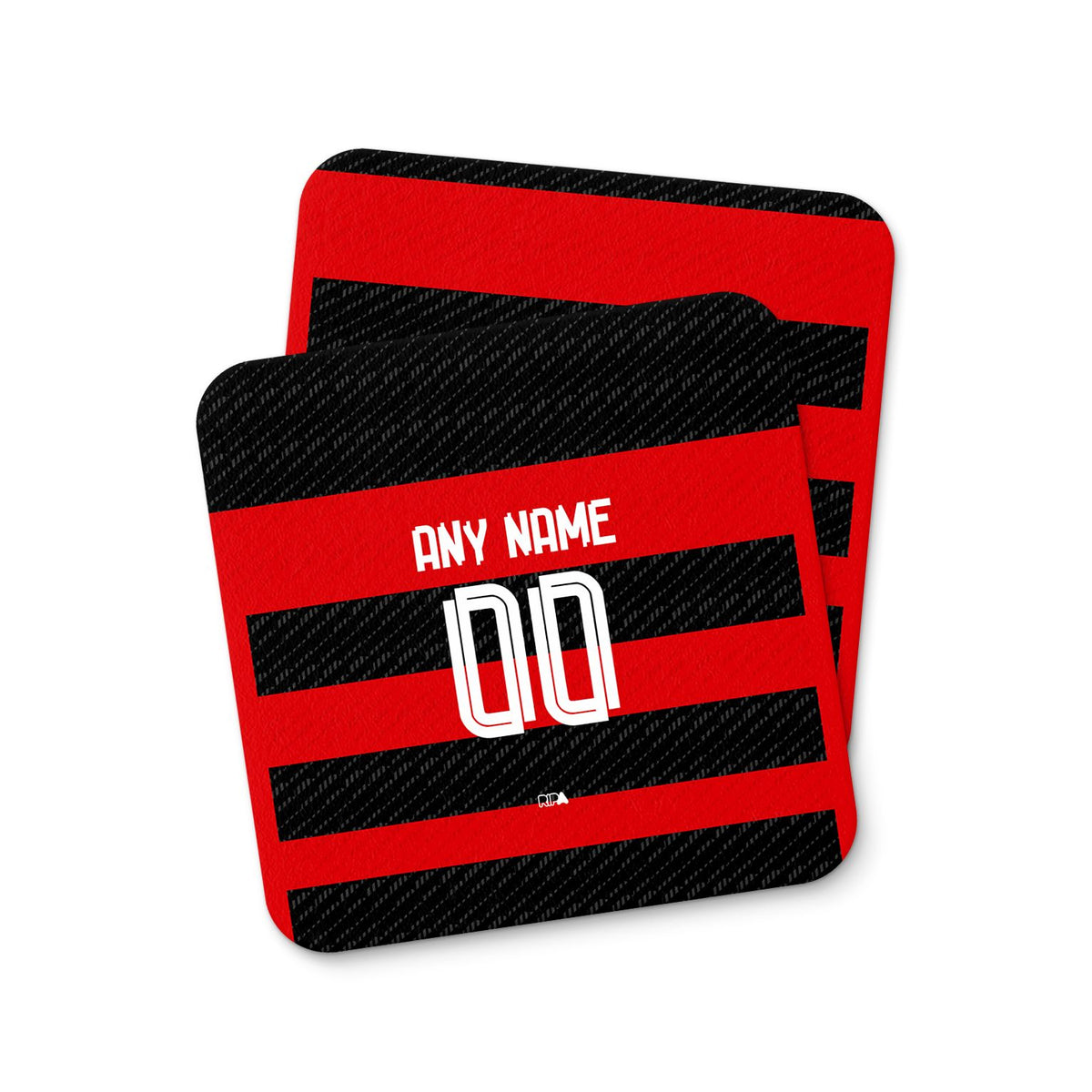Coaster with the Flamengo 2024 Home football shirt design by RIPA Football