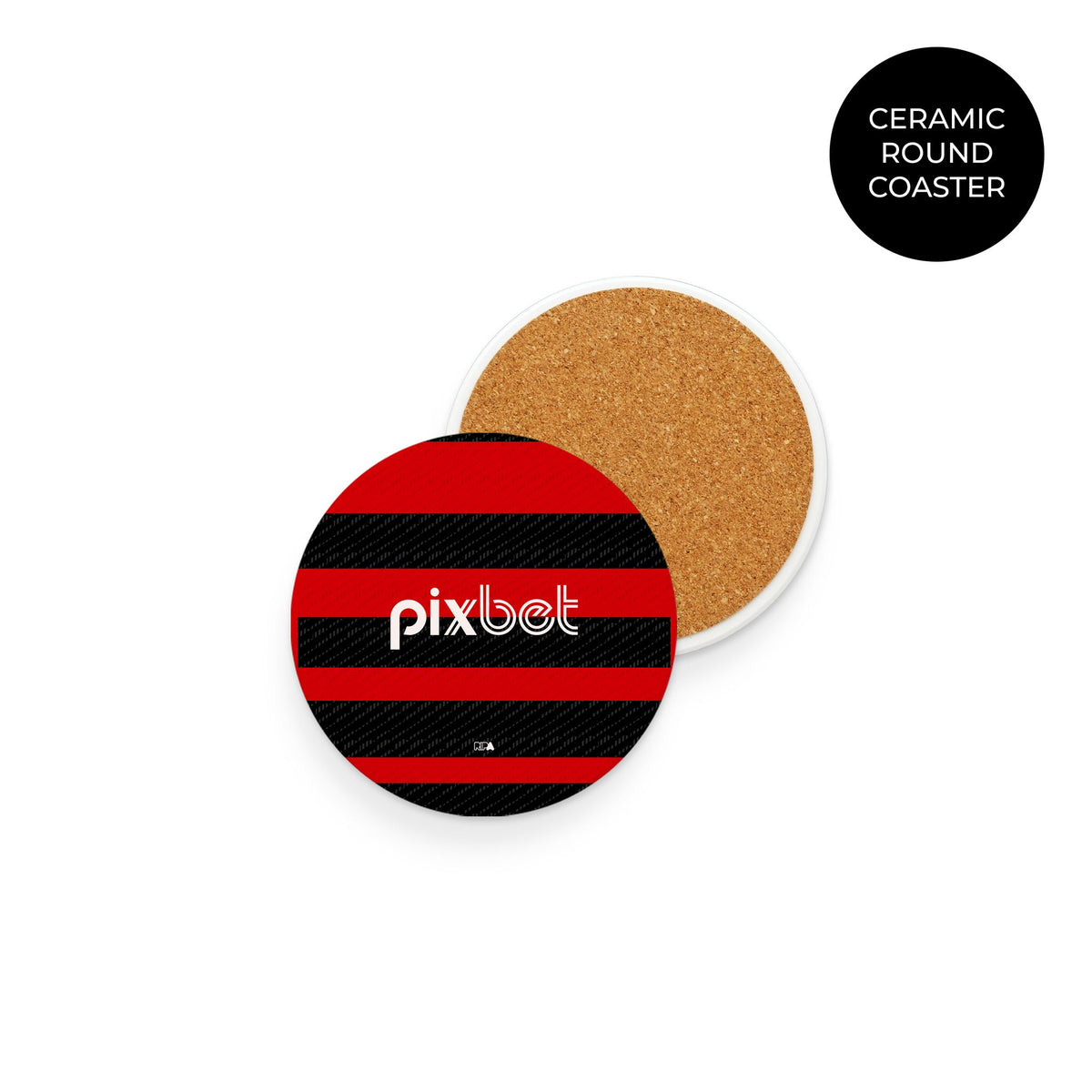 Coaster with the Flamengo 2024 Home football shirt design by RIPA Football