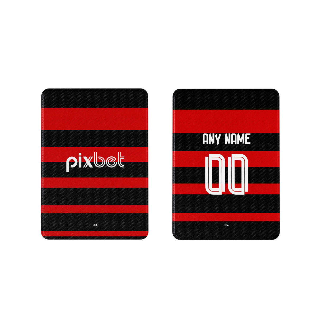 iPad case with the Flamengo 2024 Home football shirt design by RIPA Football