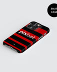 Phone case with the Flamengo 2024 Home football shirt design by RIPA Football