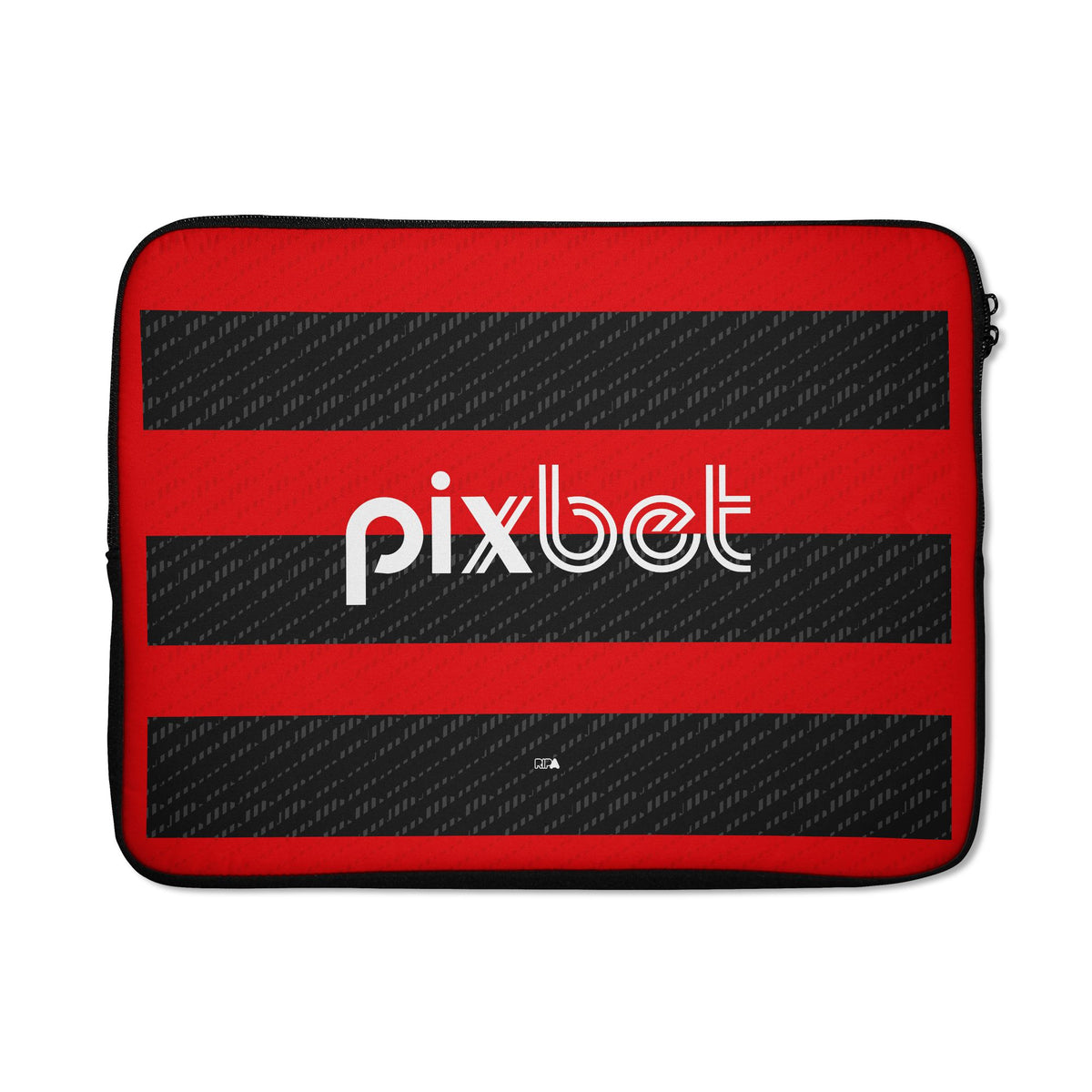 Laptop sleeve with the Flamengo 2024 Home football shirt design by RIPA Football