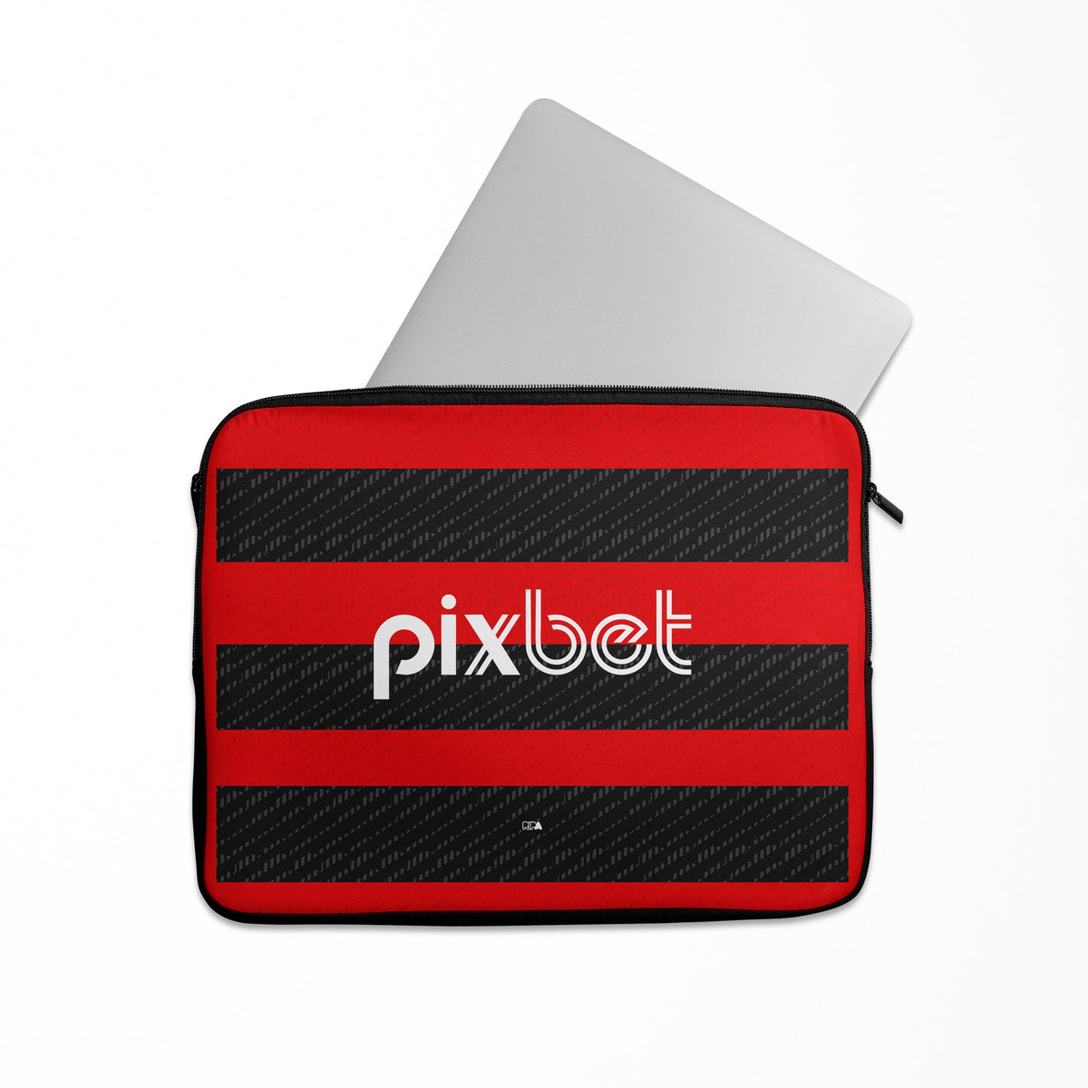 Laptop sleeve with the Flamengo 2024 Home football shirt design by RIPA Football