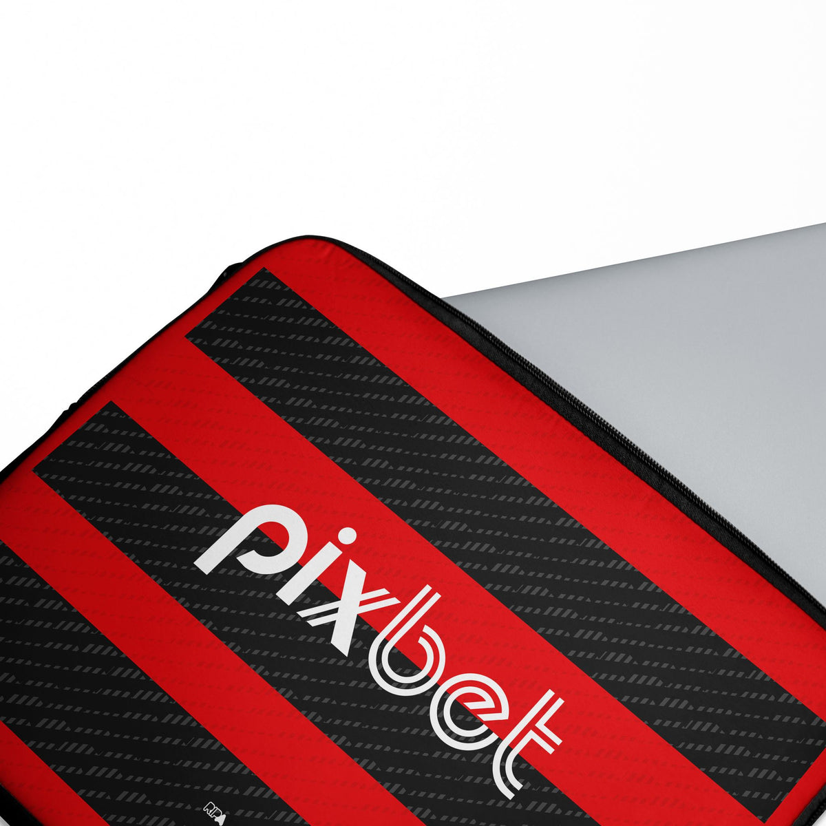 Laptop sleeve with the Flamengo 2024 Home football shirt design by RIPA Football
