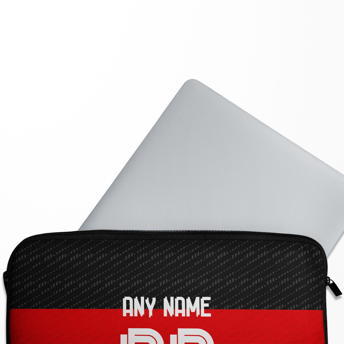 Laptop sleeve with the Flamengo 2024 Home football shirt design by RIPA Football