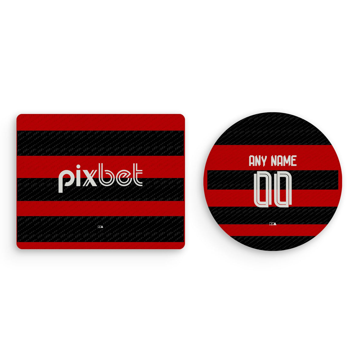 Mouse pad with the Flamengo 2024 Home football shirt design by RIPA Football