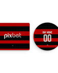 Mouse pad with the Flamengo 2024 Home football shirt design by RIPA Football