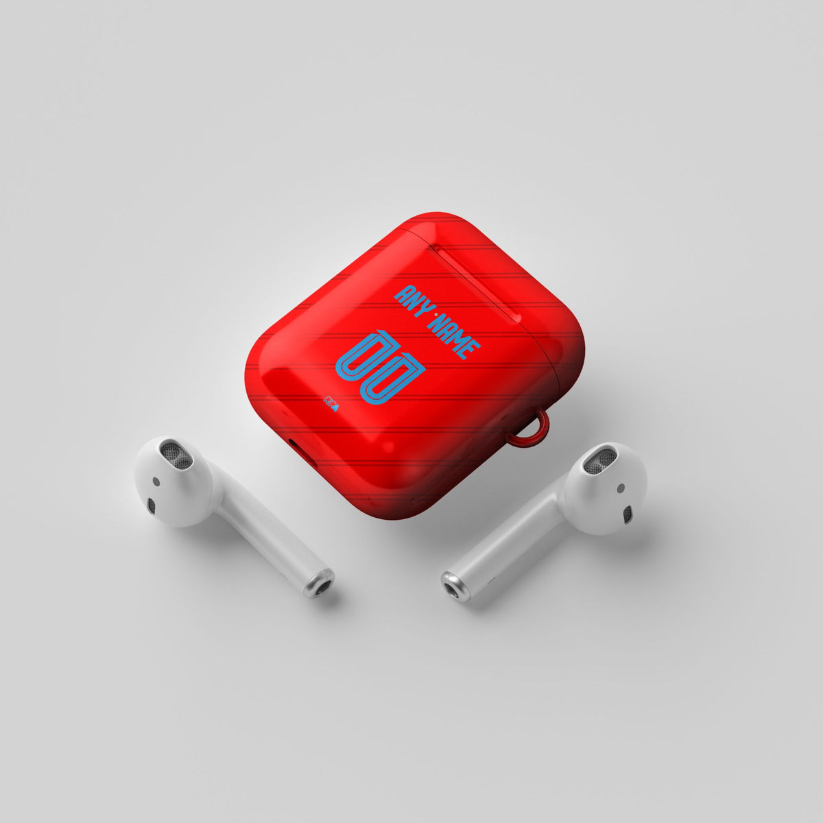 AirPods case with the Flamengo 2026 Third football shirt design by RIPA Football
