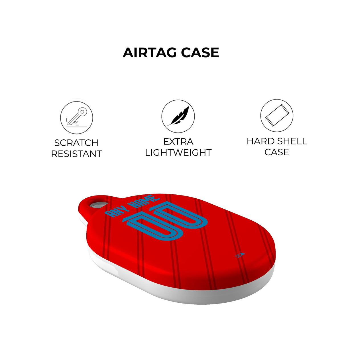 AirTag holder with the Flamengo 2026 Third football shirt design by RIPA Football