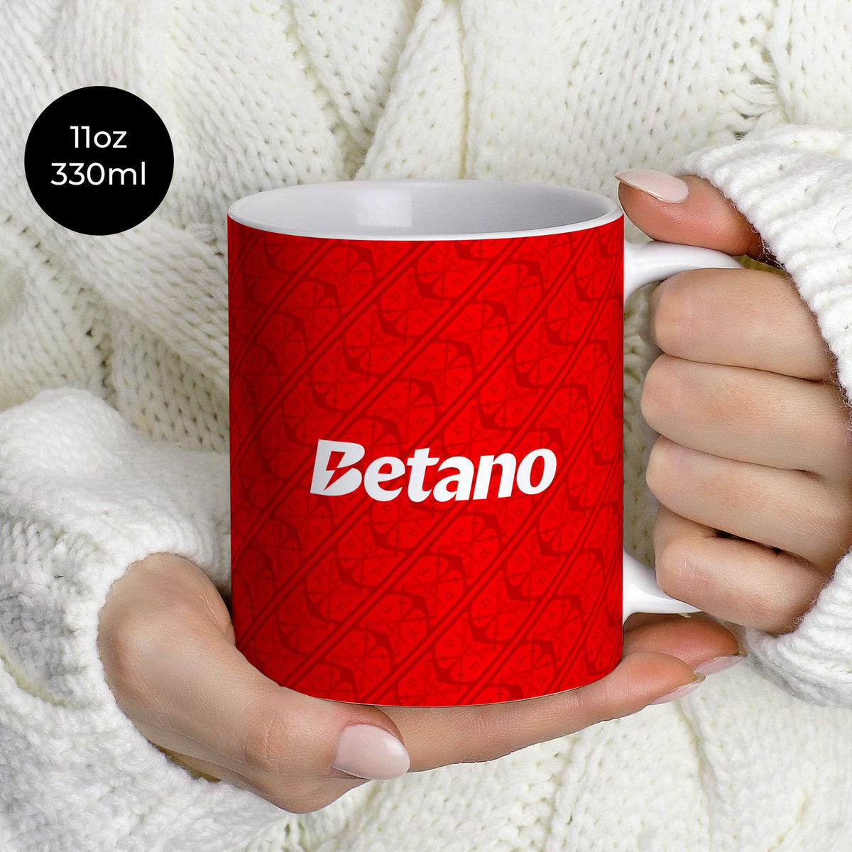 Mug with the Flamengo 2026 Third football shirt design by RIPA Football