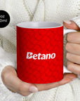 Mug with the Flamengo 2026 Third football shirt design by RIPA Football