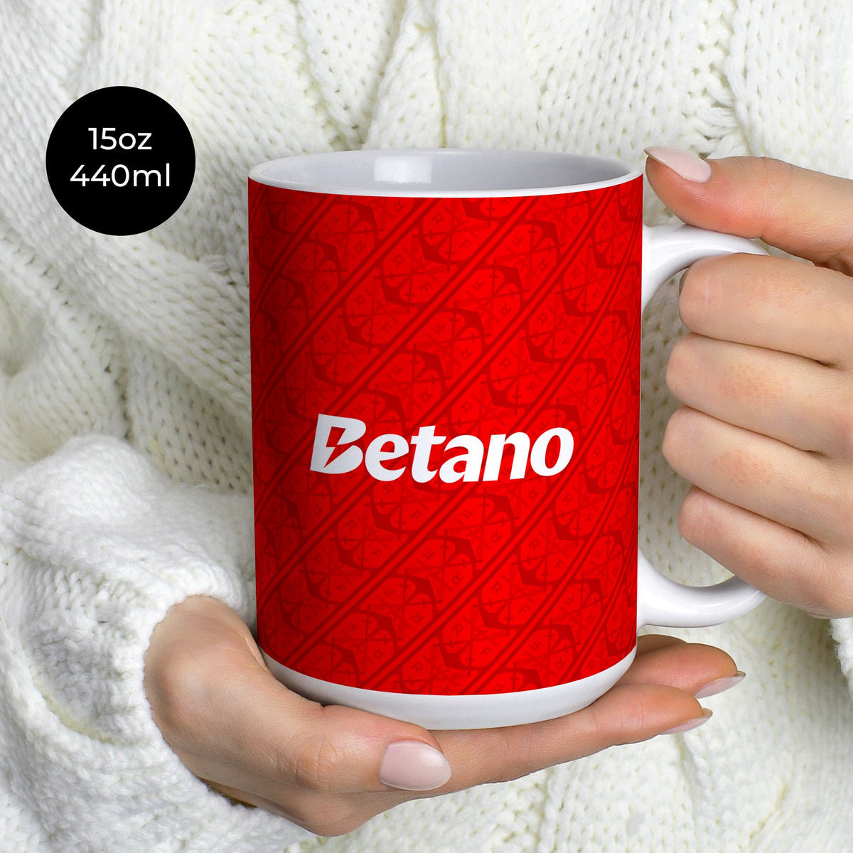 Mug with the Flamengo 2026 Third football shirt design by RIPA Football