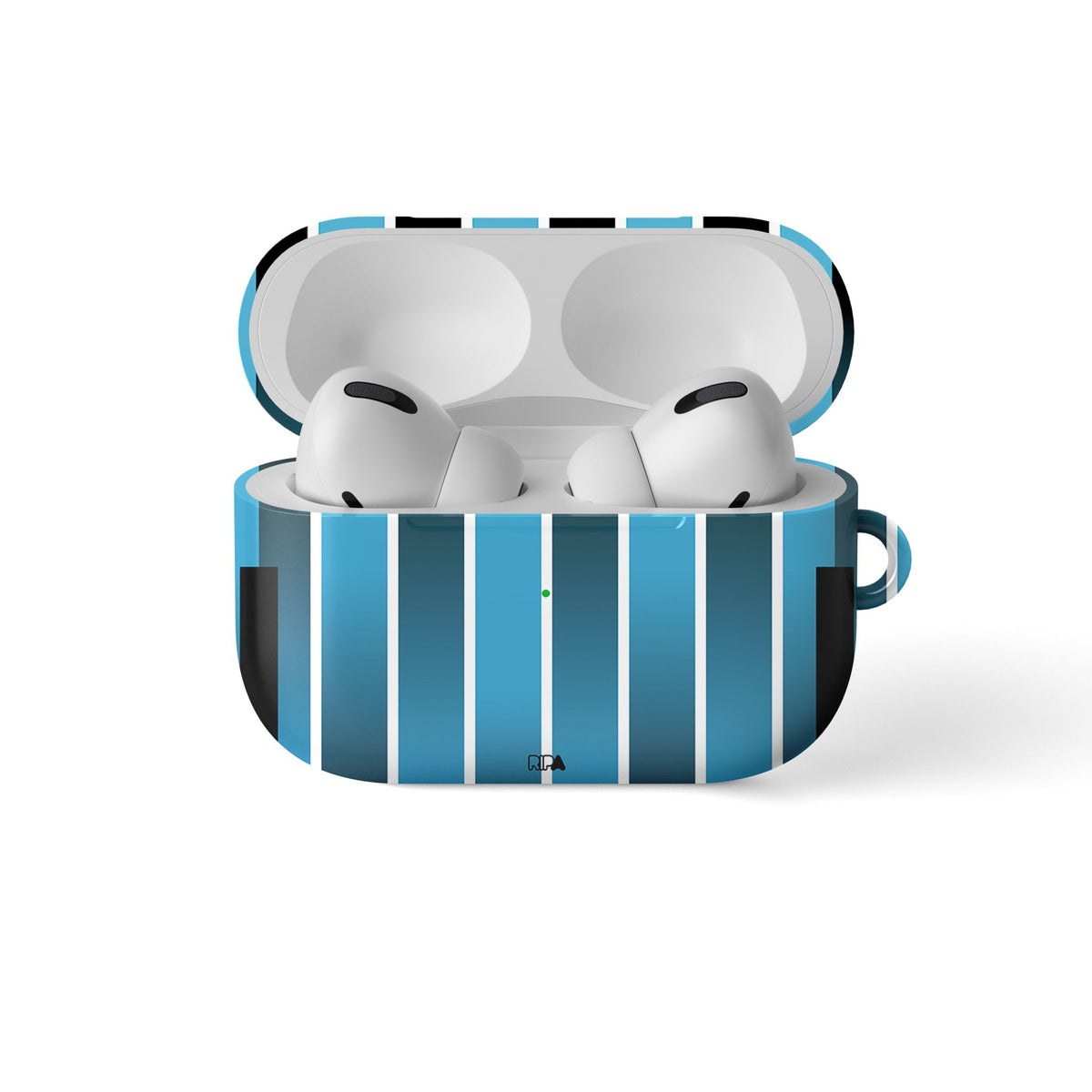 AirPods case with the Grêmio 2026 Home football shirt design by RIPA Football