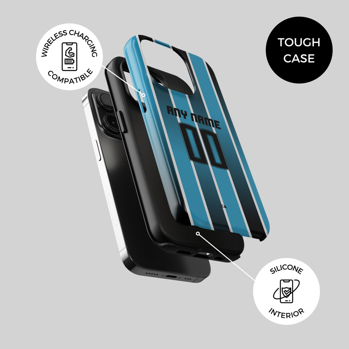 Phone case with the Grêmio 2026 Home football shirt design by RIPA Football