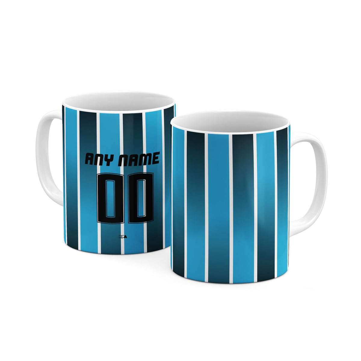 Mug with the Grêmio 2026 Home football shirt design by RIPA Football