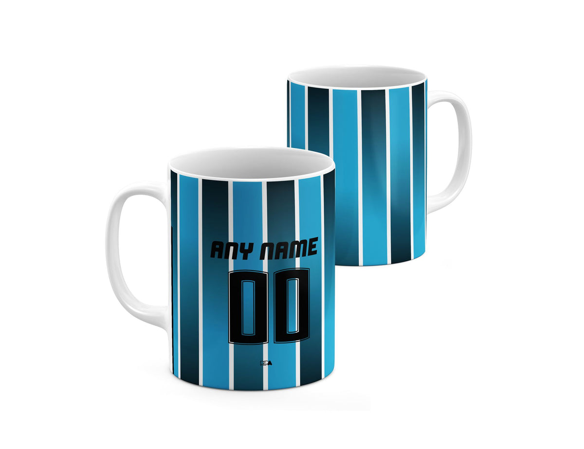 Mug with the Grêmio 2026 Home football shirt design by RIPA Football
