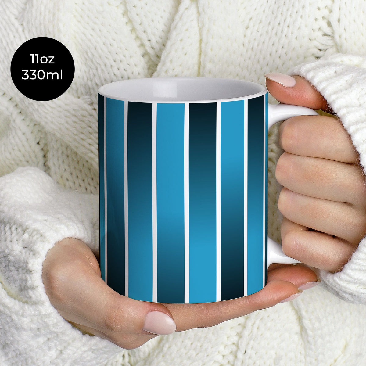 Mug with the Grêmio 2026 Home football shirt design by RIPA Football