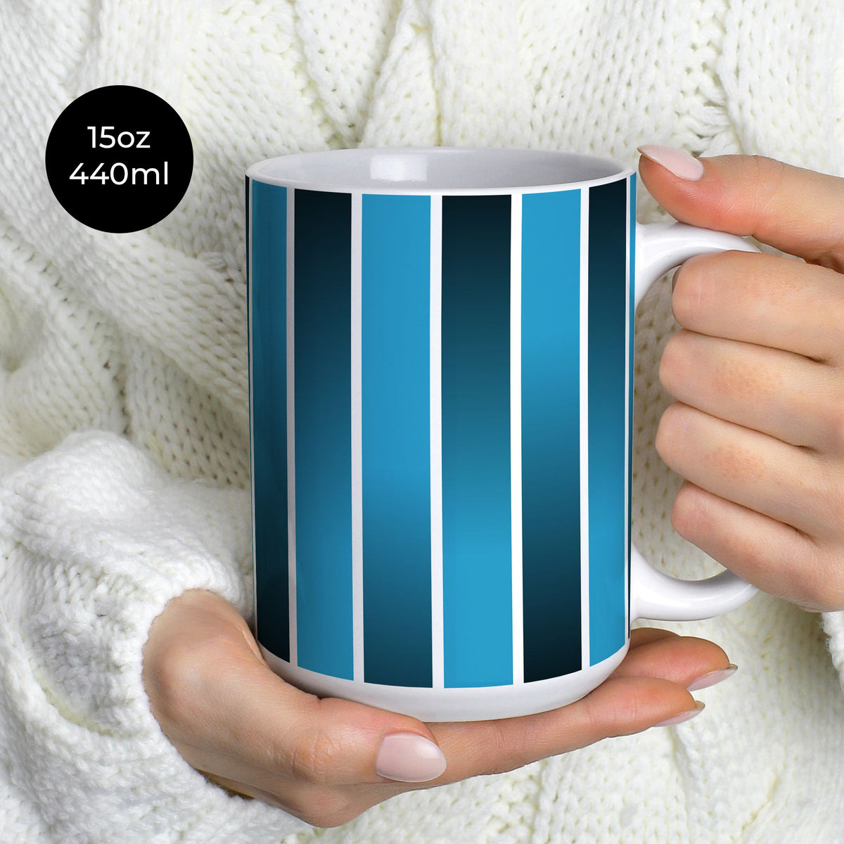 Mug with the Grêmio 2026 Home football shirt design by RIPA Football