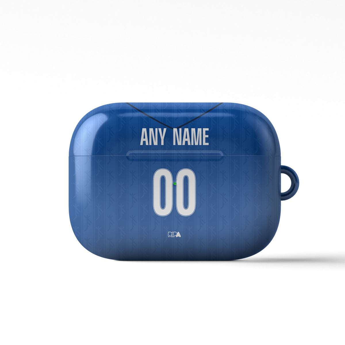 AirPods case with the Hoffenheim 2026-27 Home football shirt design by RIPA Football