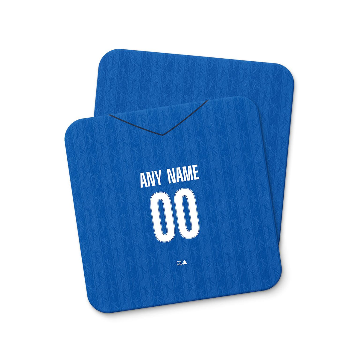 Coaster with the Hoffenheim 2026-27 Home football shirt design by RIPA Football