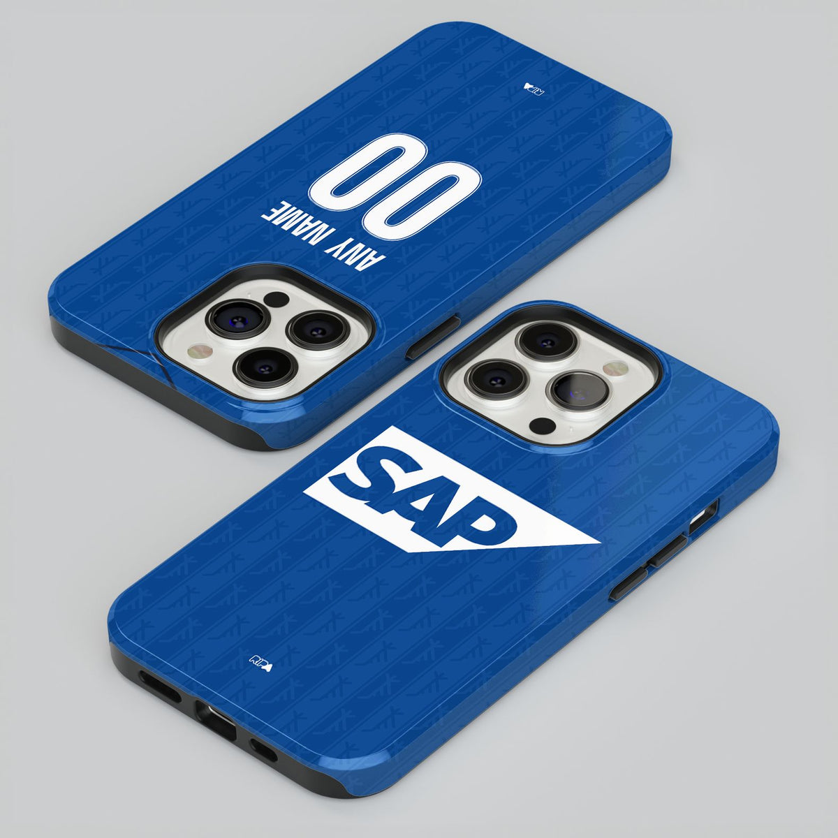 Phone case with the Hoffenheim 2026-27 Home football shirt design by RIPA Football