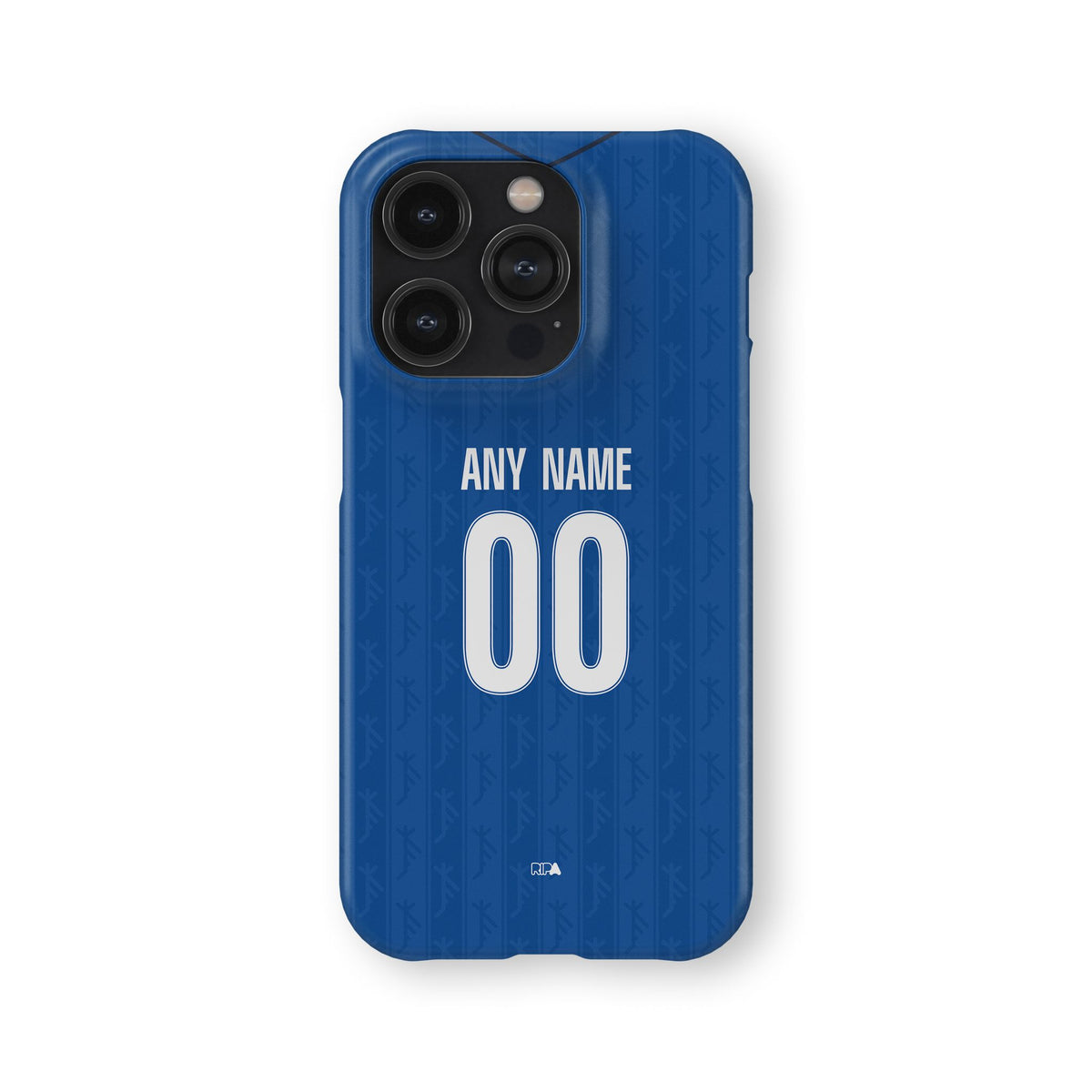 Phone case with the Hoffenheim 2026-27 Home football shirt design by RIPA Football