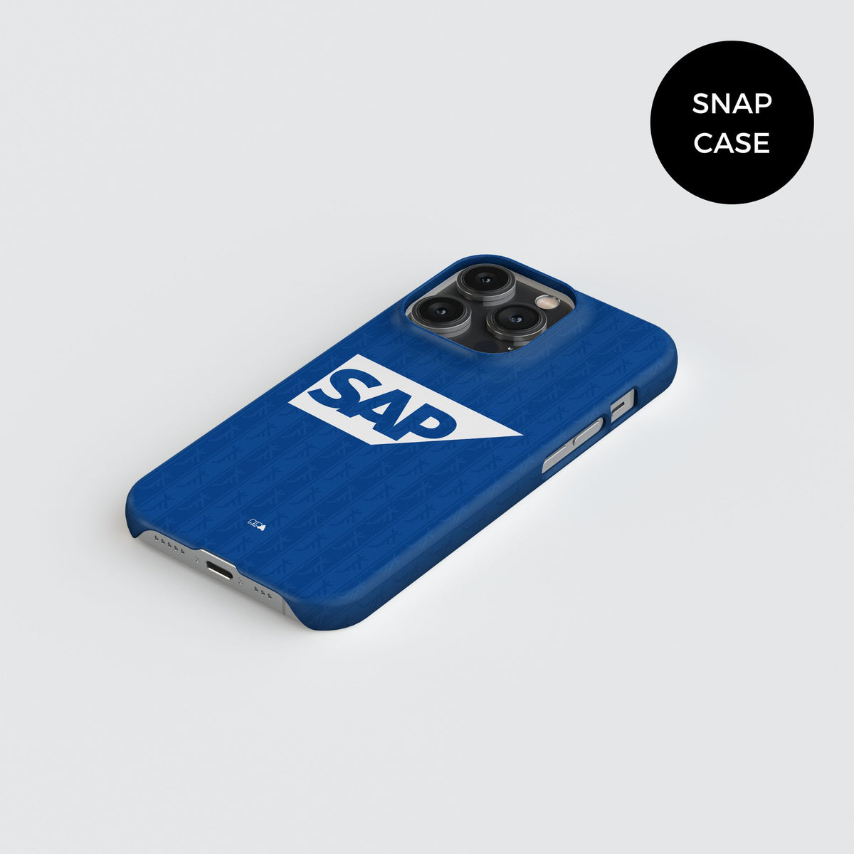 Phone case with the Hoffenheim 2026-27 Home football shirt design by RIPA Football