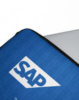 Laptop sleeve with the Hoffenheim 2026-27 Home football shirt design by RIPA Football