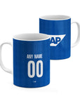 Mug with the Hoffenheim 2026-27 Home football shirt design by RIPA Football