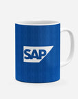 Mug with the Hoffenheim 2026-27 Home football shirt design by RIPA Football