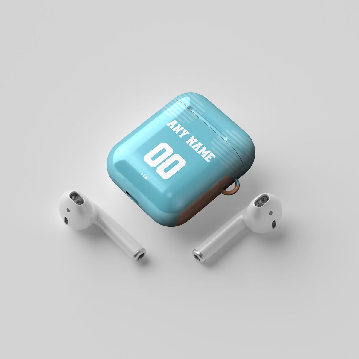 AirPods case with the Inter Miami 2024 Alternate football shirt design by RIPA Football