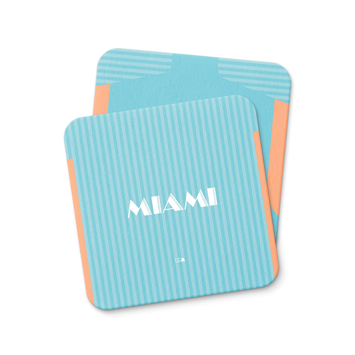 Coaster with the Inter Miami 2024 Alternate football shirt design by RIPA Football