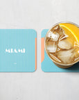 Coaster with the Inter Miami 2024 Alternate football shirt design by RIPA Football
