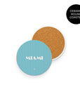 Coaster with the Inter Miami 2024 Alternate football shirt design by RIPA Football