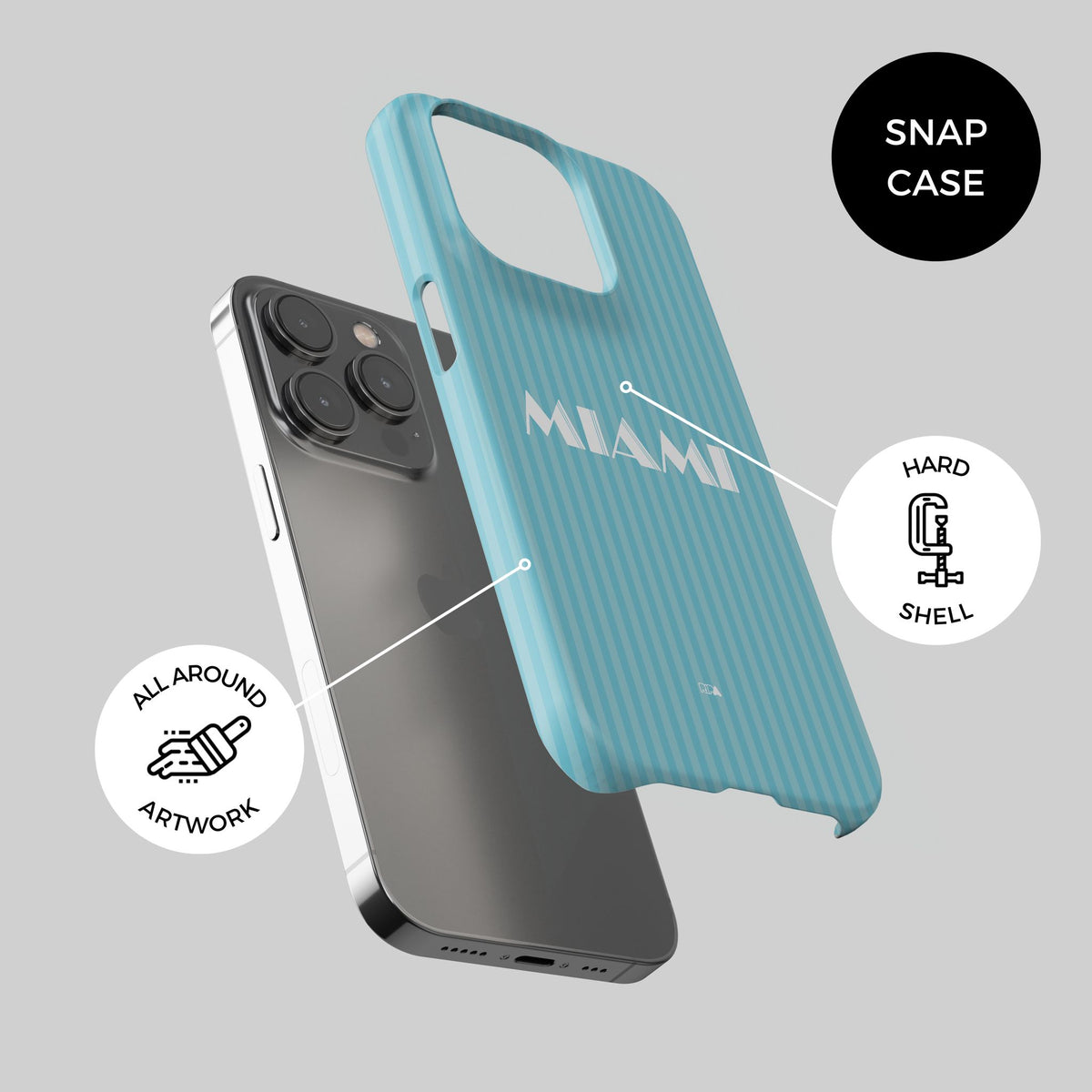 Phone case with the Inter Miami 2024 Alternate football shirt design by RIPA Football