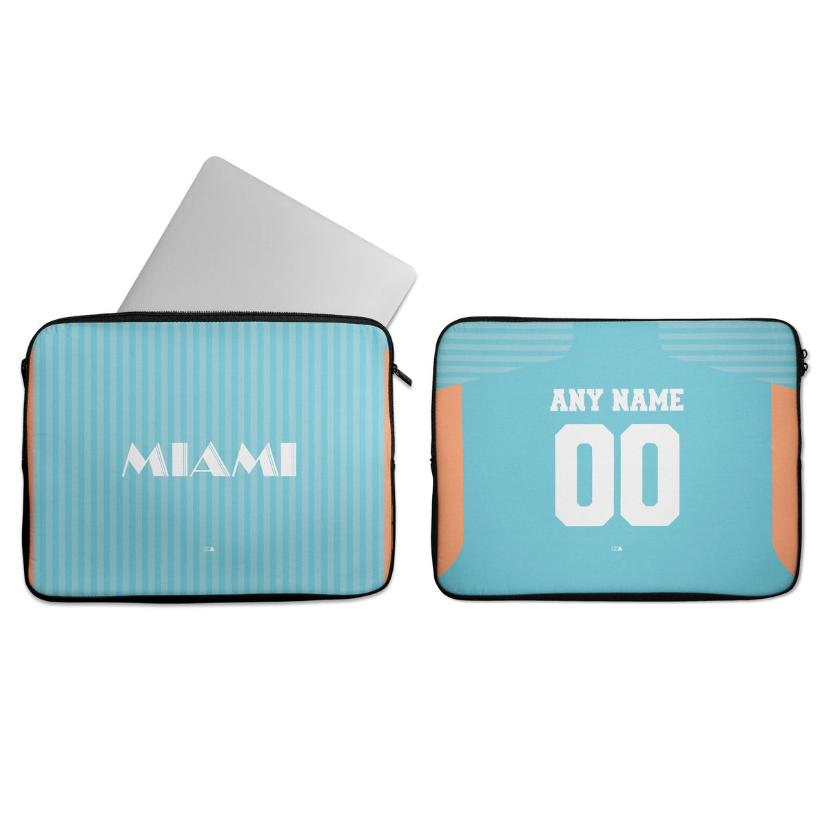 Laptop sleeve with the Inter Miami 2024 Alternate football shirt design by RIPA Football