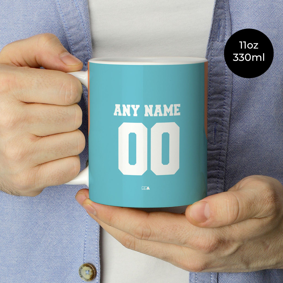 Mug with the Inter Miami 2024 Alternate football shirt design by RIPA Football