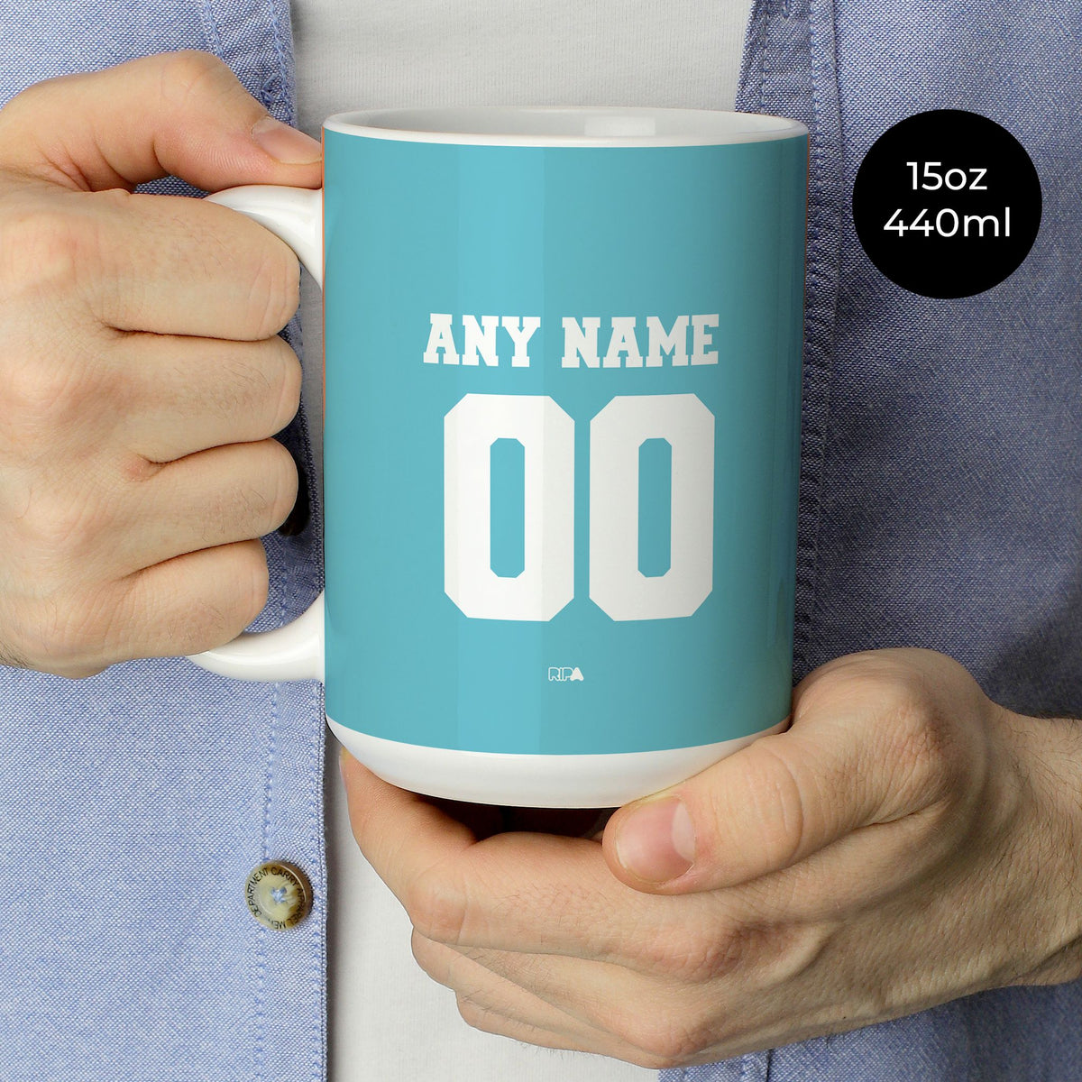 Mug with the Inter Miami 2024 Alternate football shirt design by RIPA Football