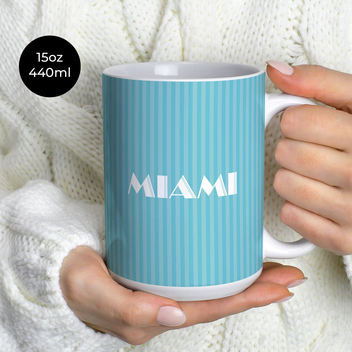 Mug with the Inter Miami 2024 Alternate football shirt design by RIPA Football