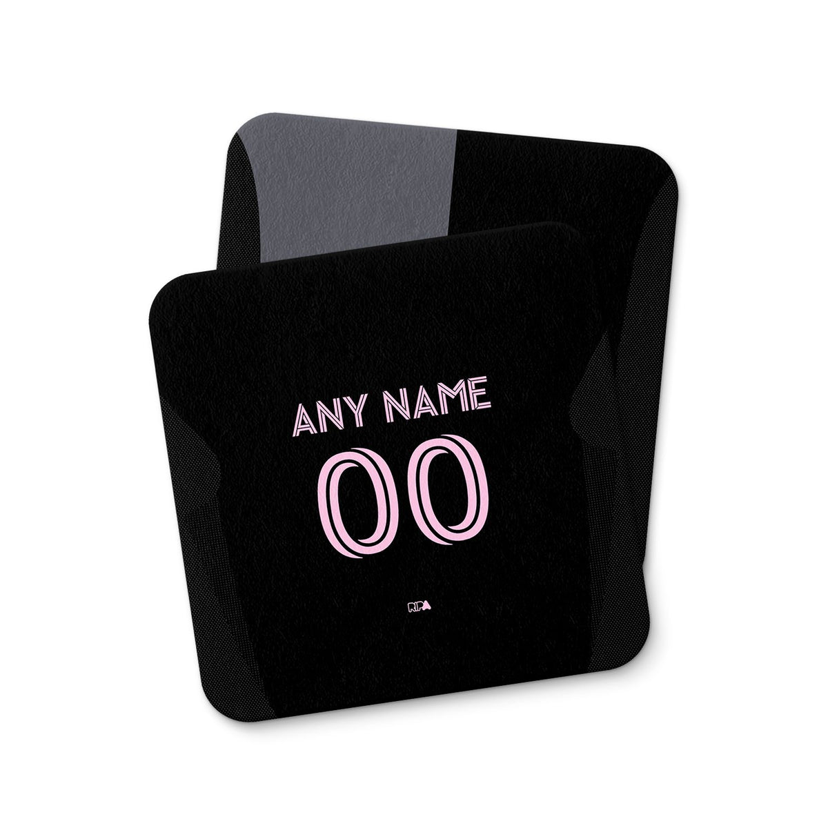 Coaster with the Inter Miami 2025 Away football shirt design by RIPA Football