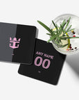 Coaster with the Inter Miami 2025 Away football shirt design by RIPA Football