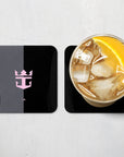 Coaster with the Inter Miami 2025 Away football shirt design by RIPA Football