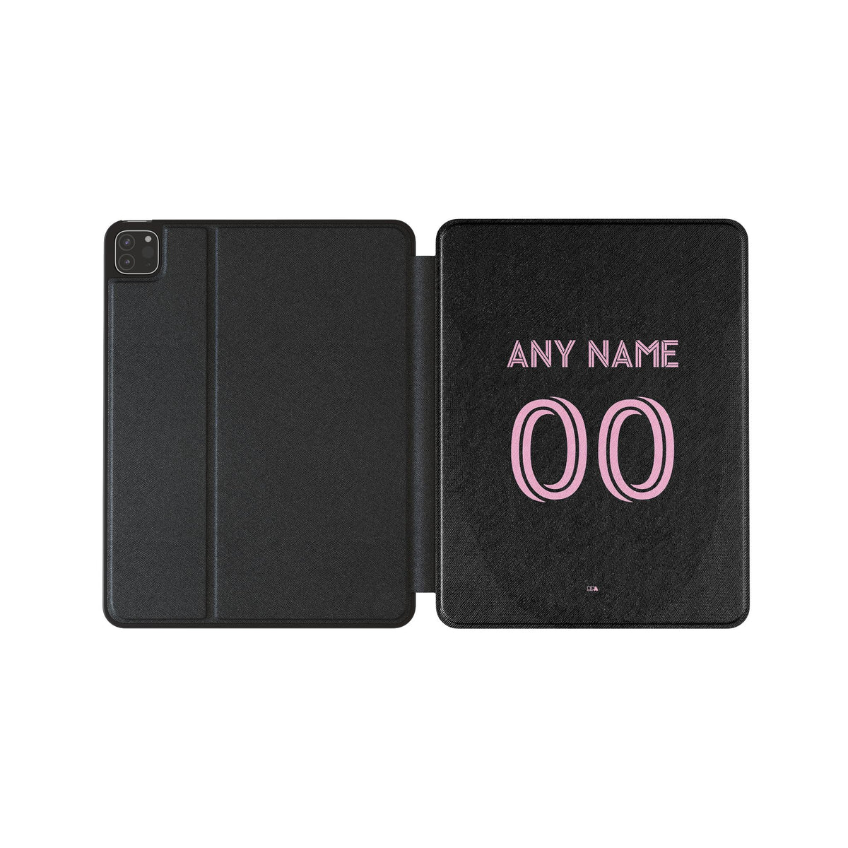 iPad case with the Inter Miami 2025 Away football shirt design by RIPA Football